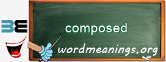 WordMeaning blackboard for composed